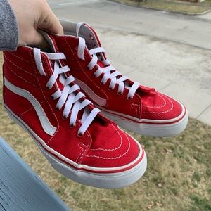 RED HIGH TOP VANS